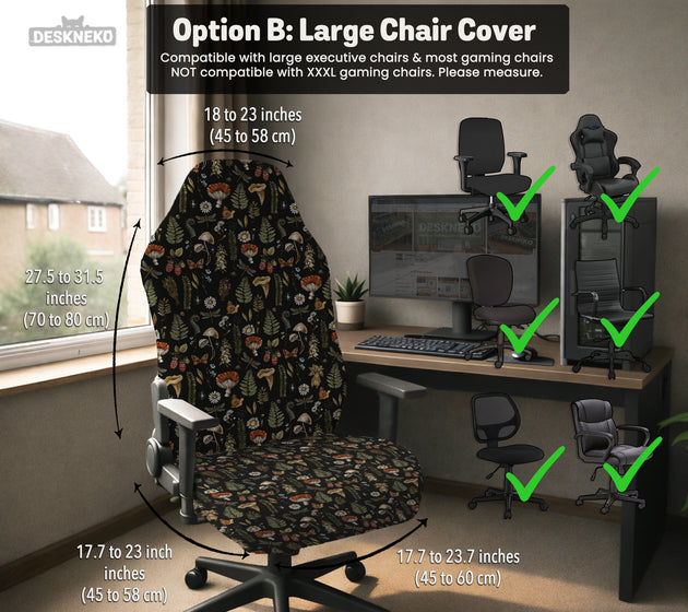 Woodland pattern desk chair cover