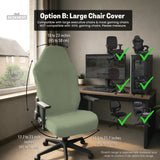 Soft sage green office chair cover