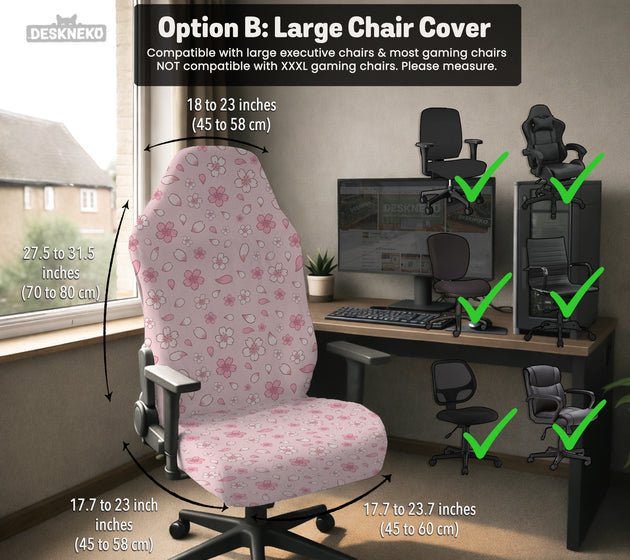 Sakura blossom desk chair cover