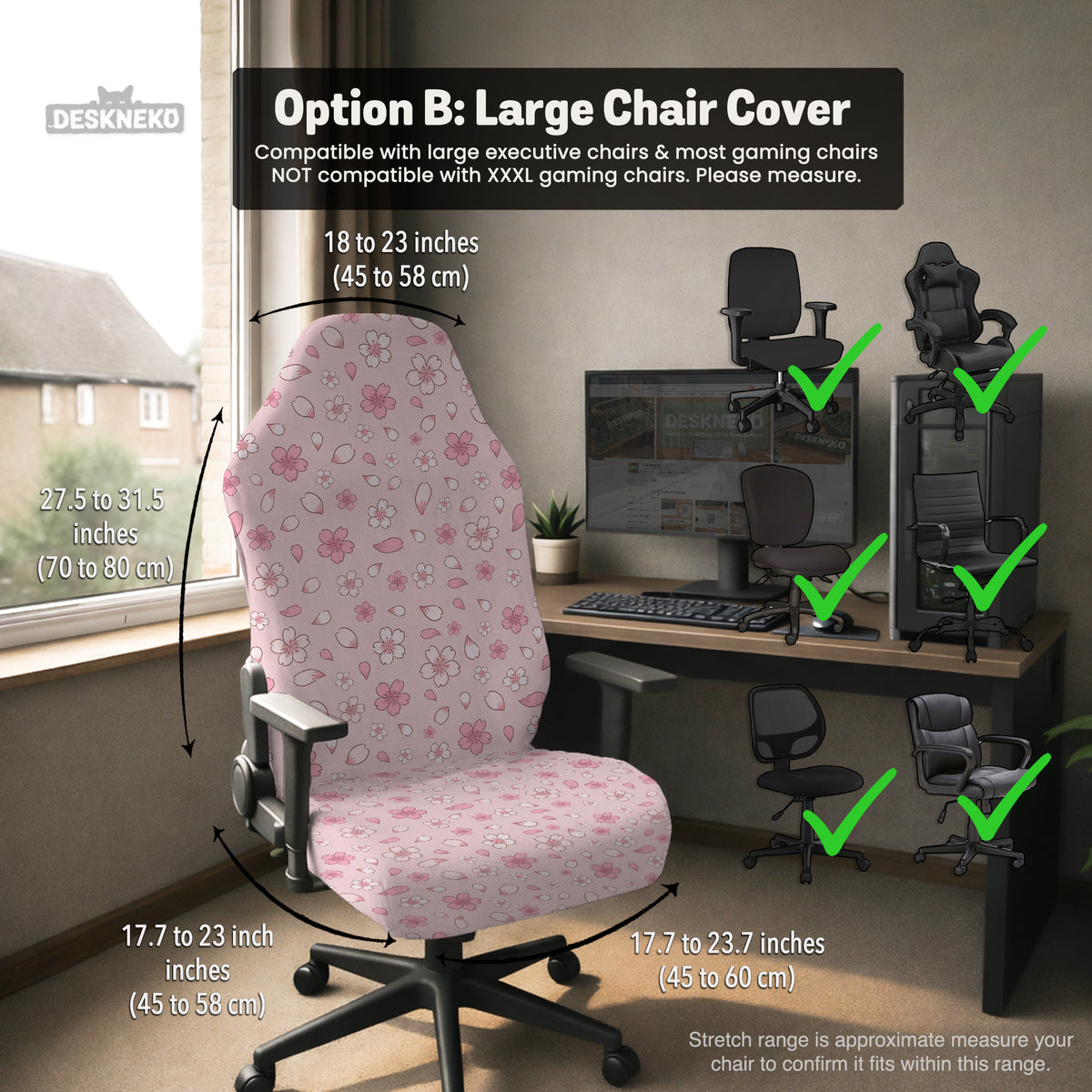 Sakura blossom desk chair cover