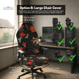 Japanese koi office chair cover