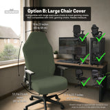 Warm forest green office chair cover