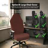 Mahogany brown desk chair cover