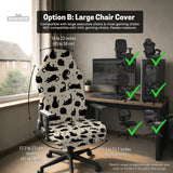 Black cat desk chair cover