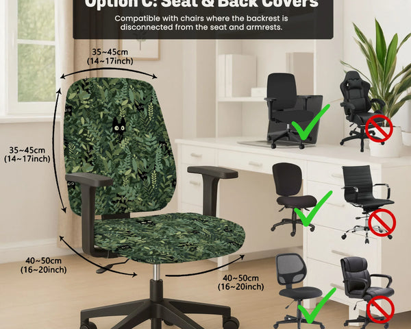 Forest cat desk chair cover for office and gaming chairs