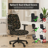 Woodland pattern desk chair cover