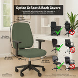 Warm forest green office chair cover