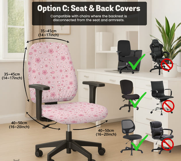 Sakura blossom desk chair cover