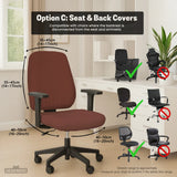 Mahogany brown desk chair cover