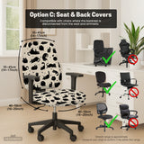 Black cat desk chair cover