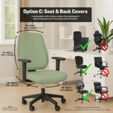 Sage green office chair cover