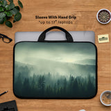 Misty forest nordic laptop sleeve