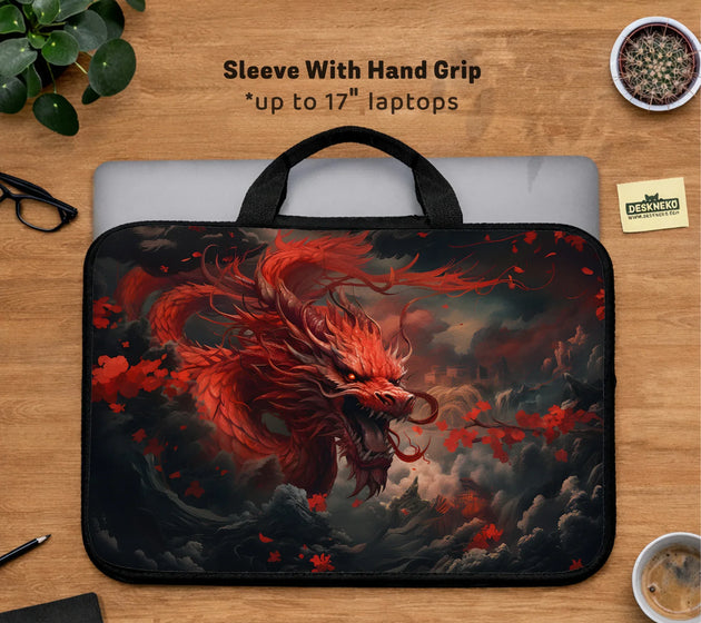 Red dragon laptop sleeve & bag