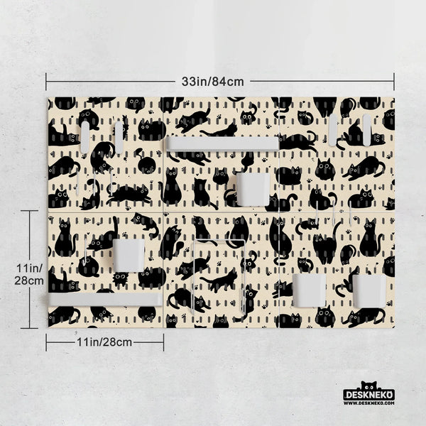 Black Cats Pegboard - Deskneko