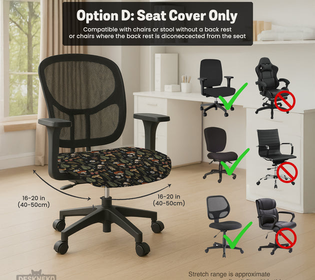 Woodland pattern desk chair cover