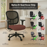 Mahogany brown desk chair cover