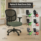 Warm forest green office chair cover