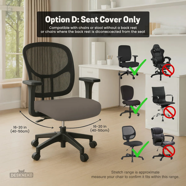 Cocoa Brown Desk Chair Cover - Deskneko
