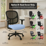 Blue gingham desk chair cover