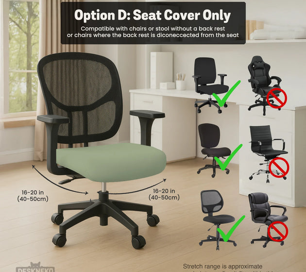 Sage green office chair cover