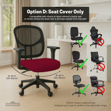 Burgundy office chair cover for desk chairs and home offices