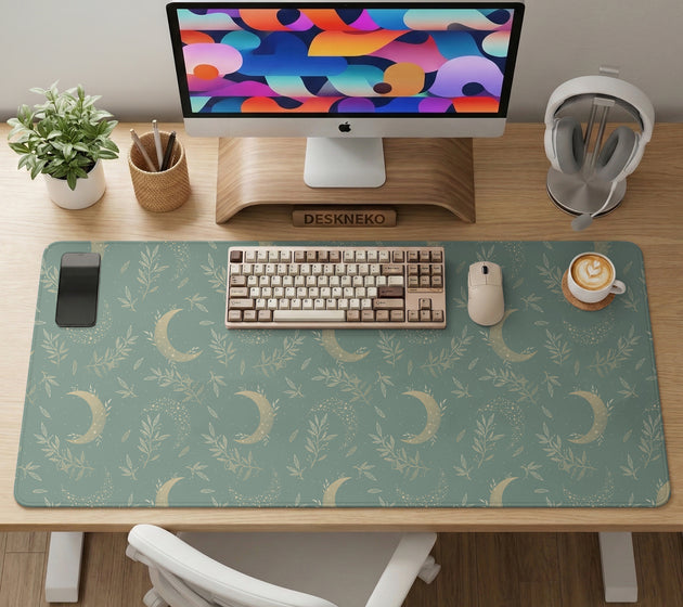 Celestial moon desk mat