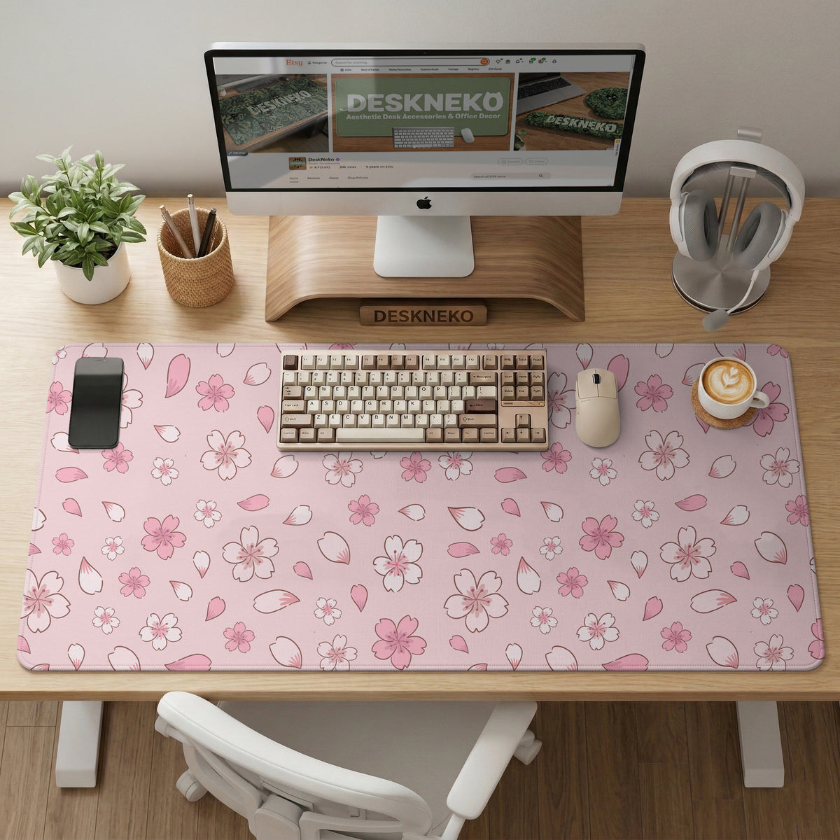 Sakura gaming desk mat