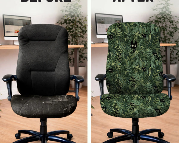 Forest cat desk chair cover for office and gaming chairs