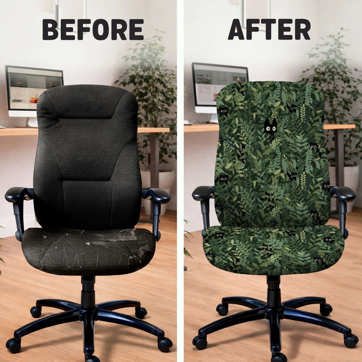 Forest cat desk chair cover for office and gaming chairs