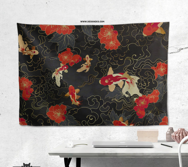 Koi fish wall tapestry
