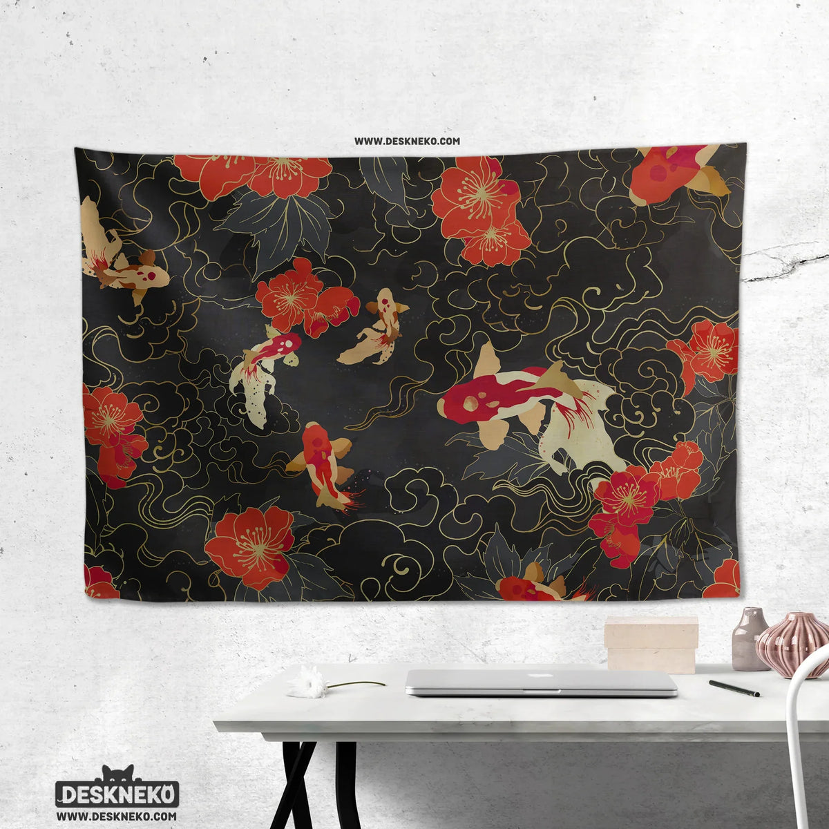 Koi fish wall tapestry