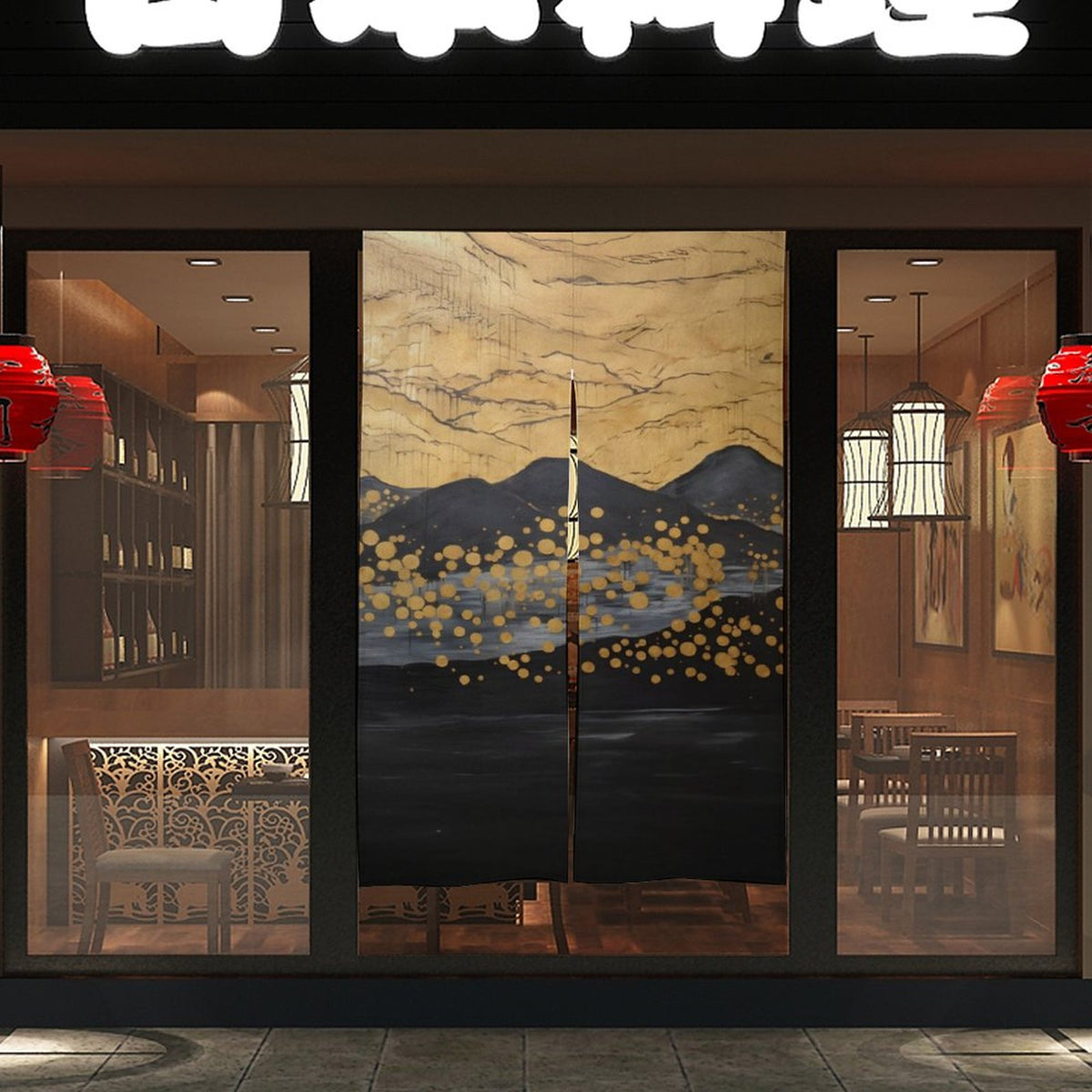 Decorative Japanese Noren Doorway Curtain for Kitchen Bathroom Door Divider -  - Deskneko - SALE-Personal Design