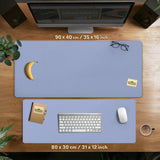 Pastel blue desk mat, periwinkle mousepad for clean desk setup