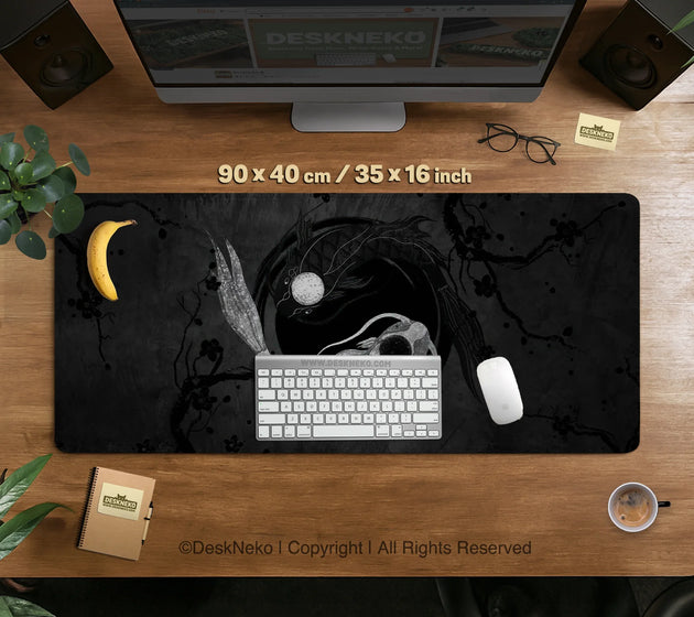 Yin yang koi deskmat