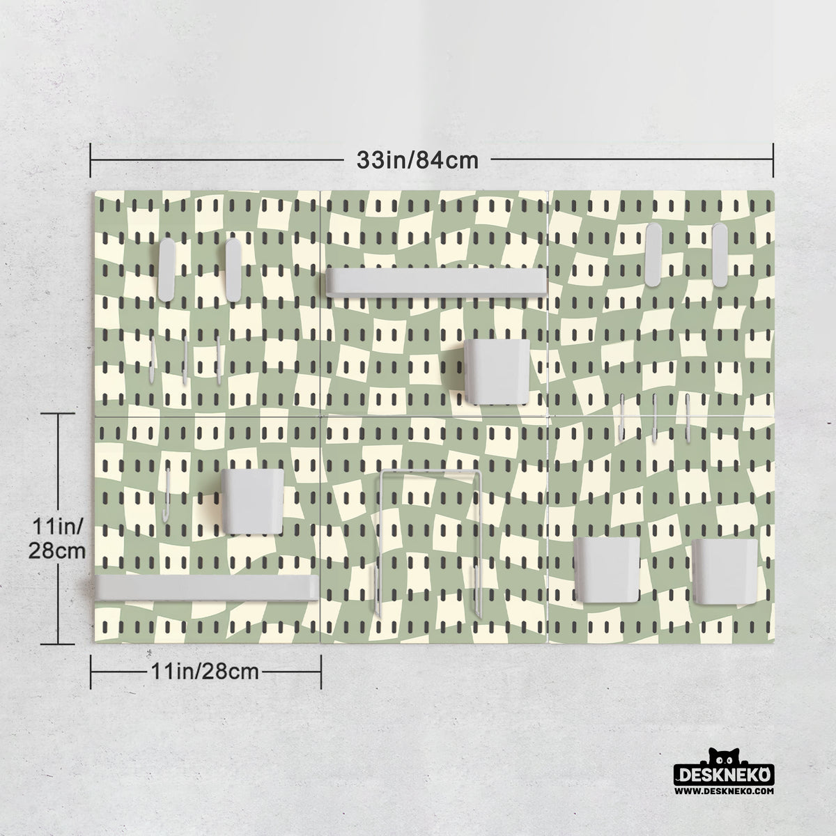 Green checker pegboard