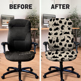 Black cat desk chair cover