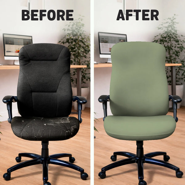 Soft Sage Green Office Chair Cover - Deskneko
