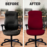 Burgundy office chair cover for desk chairs and home offices