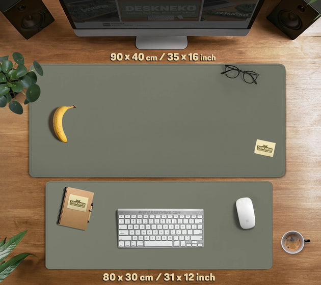 Eucalyptus sage desk mat, minimalist extended mousepad