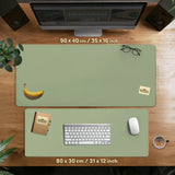 Sage green desk mat XXL extended mousepad for office and gaming