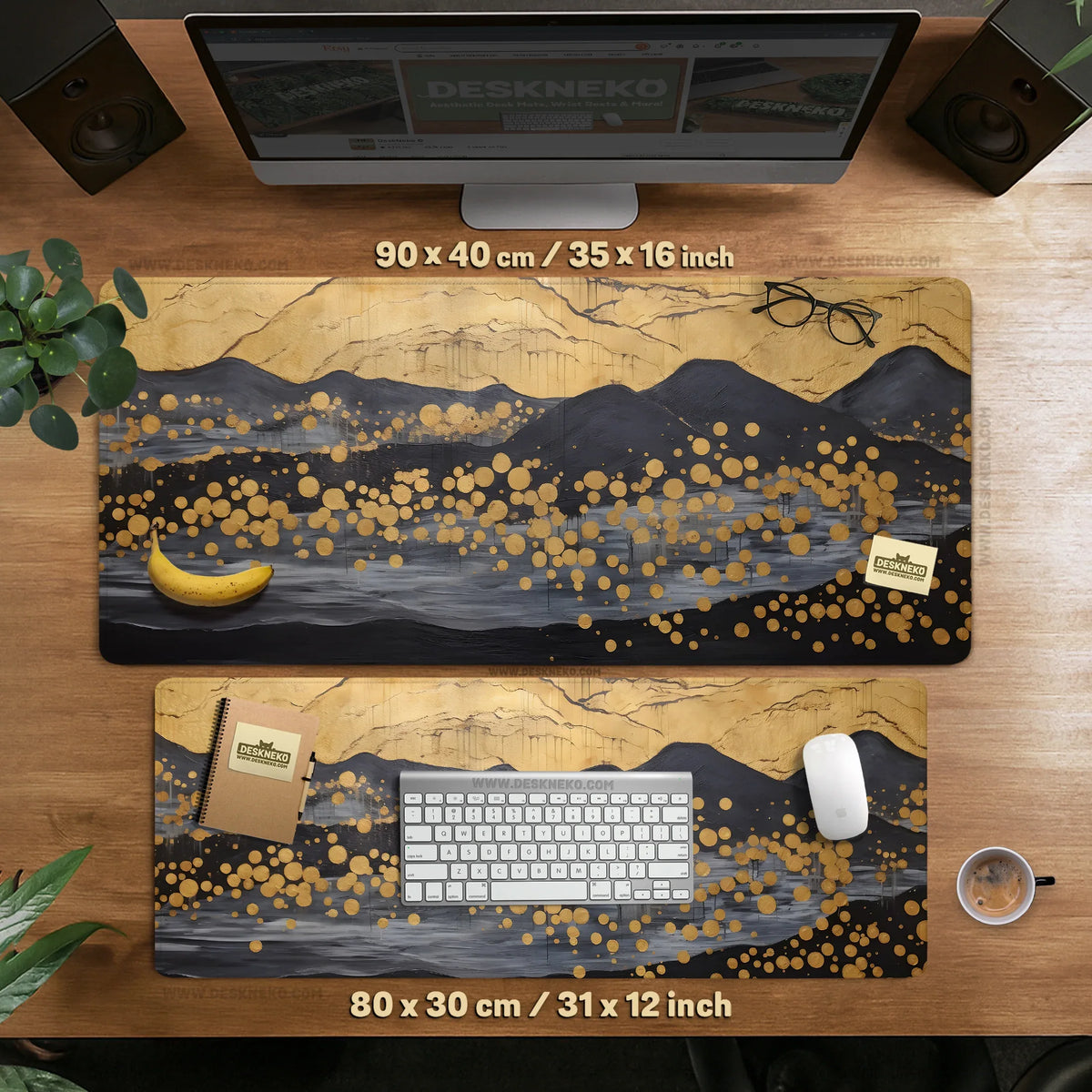Gold abstract mousepad