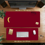 Burgundy desk mat for gaming and office desks | mousepad