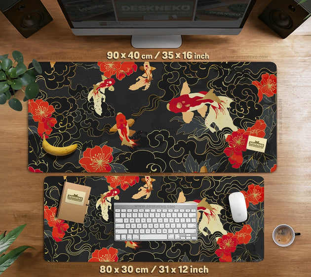 Koi Fish RGB Desk Mat - Deskneko