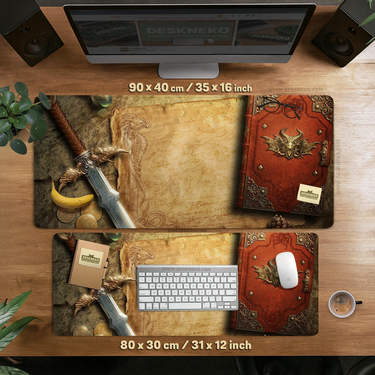 Fantasy map deskmat mousepad,