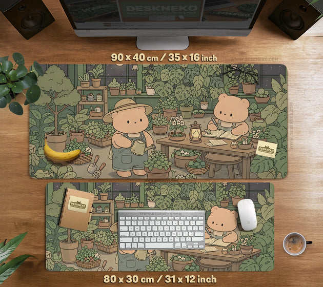 Kawaii bear desk mat XXL extended mousepad for keyboard and desk