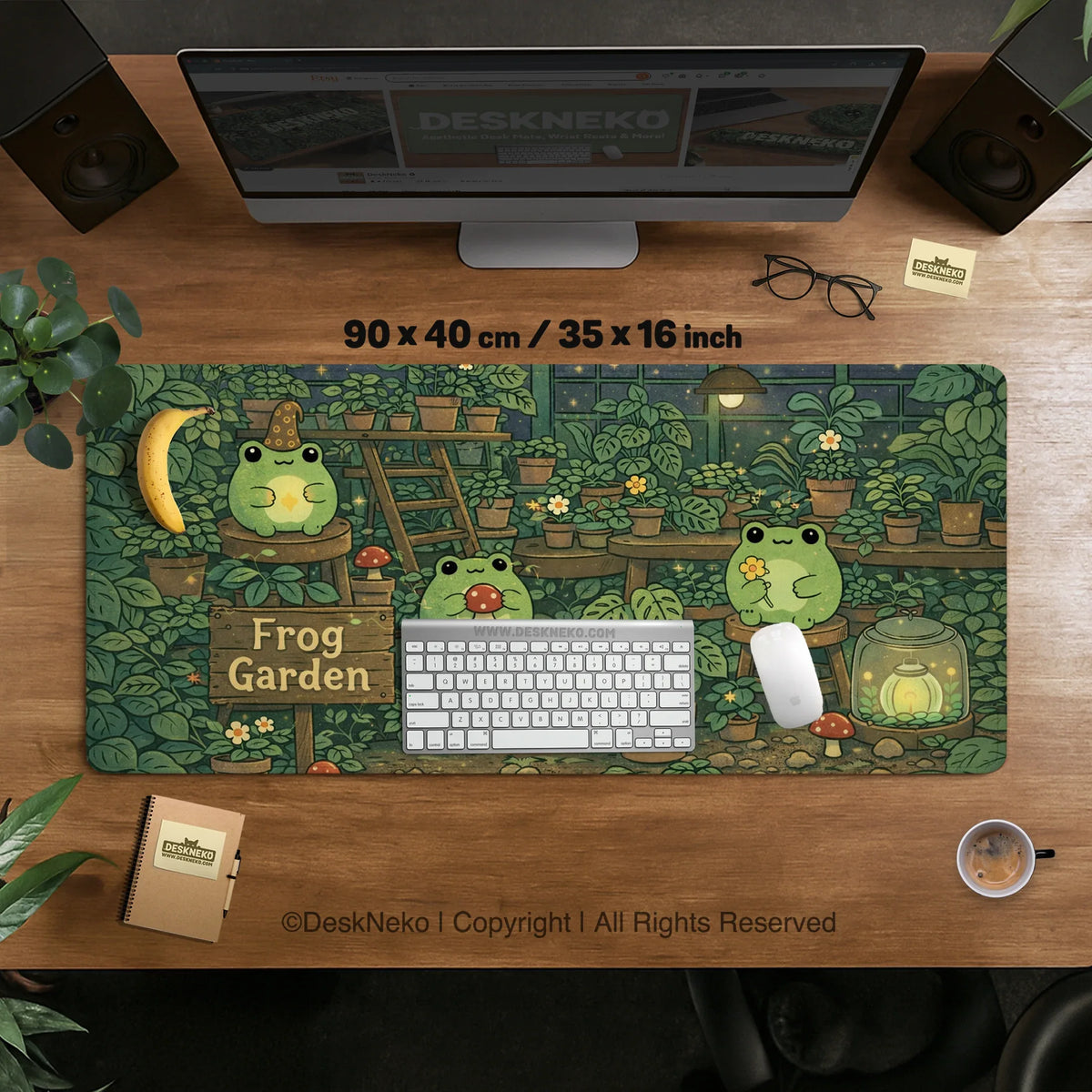 Frog garden deskmat