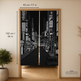 Black tokyo street noren curtain