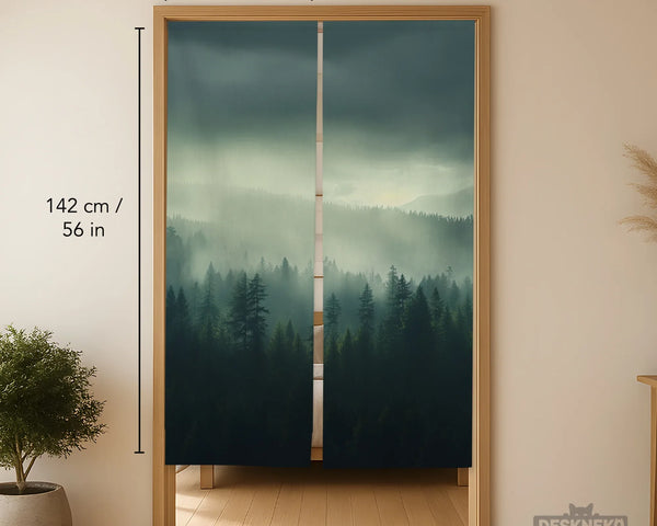 Misty forest noren door curtain