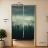 Misty forest noren door curtain