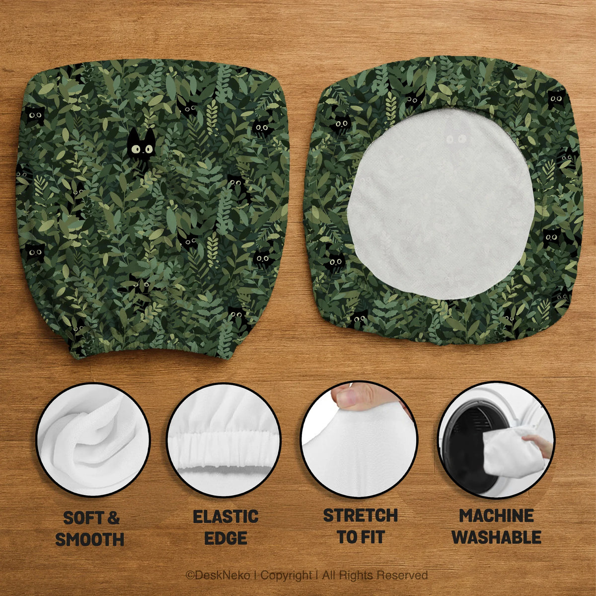 Forest cat desk chair cover for office and gaming chairs